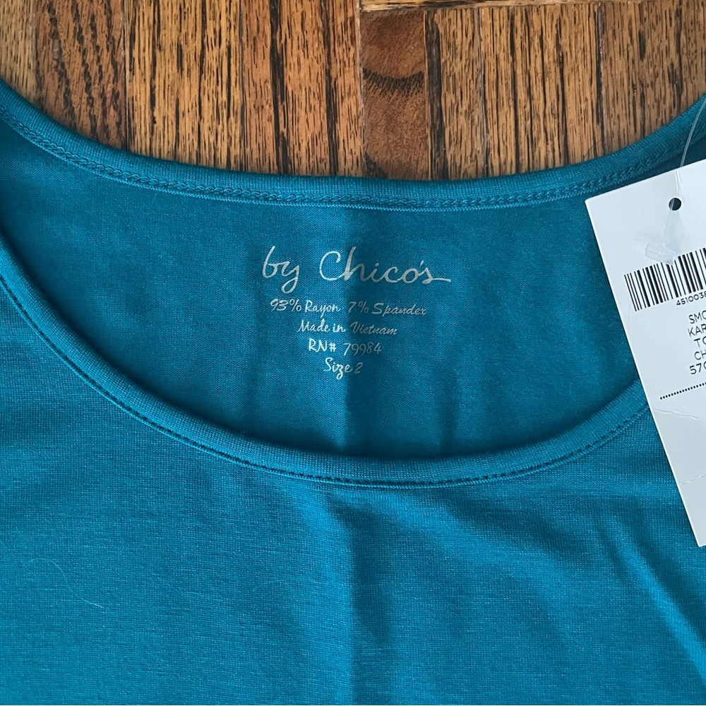 Chico’s Long Sleeved T-shirt 2 12 NWT - Picture 3 of 3